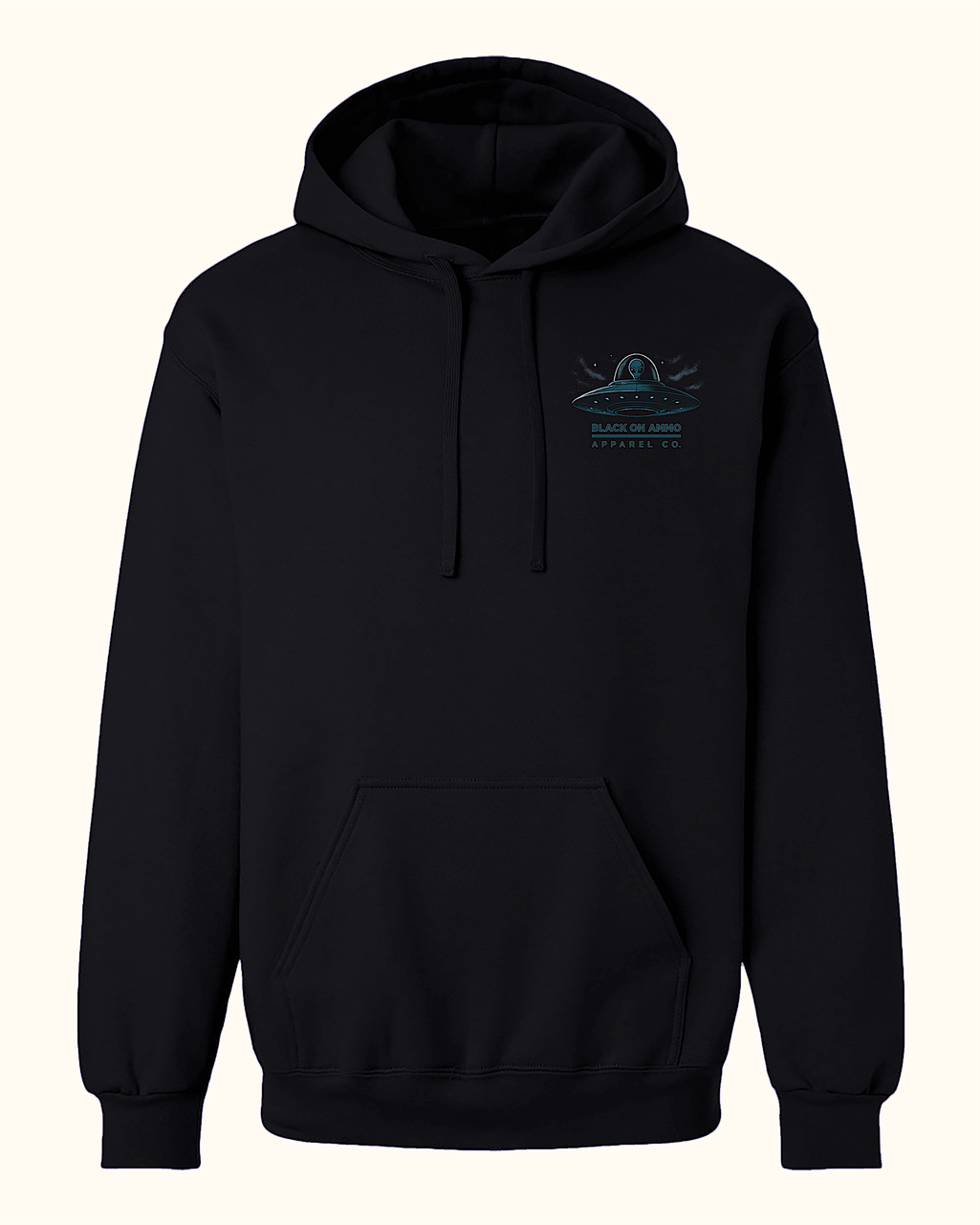 Alien Abduction fleece lined hoodie – front mockup